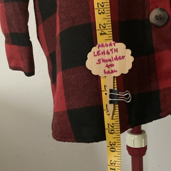 Eden & Olivia Maternity Size Large buttoned down Sherpa shirt with 4 pockets - Picture 4 of 12